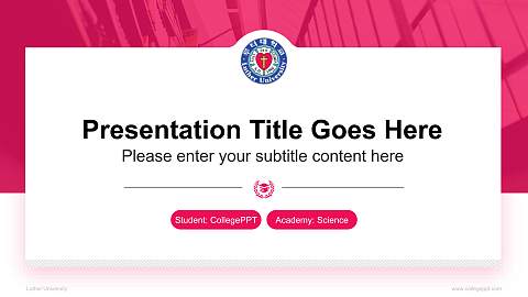 Luther University National Scholarship Defense PPT Template