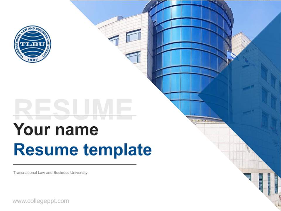 Transnational Law and Business University Resume PPT Template4:3 ratio PPT effect preview image5
