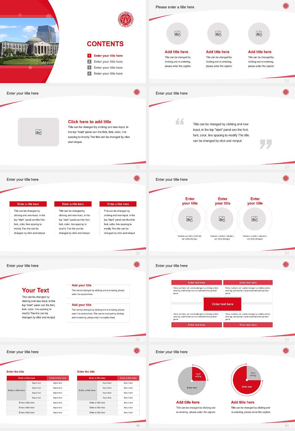 Kyungpook National University Course/Courseware Creation PPT Template16:9 ratio PPT effect preview image2