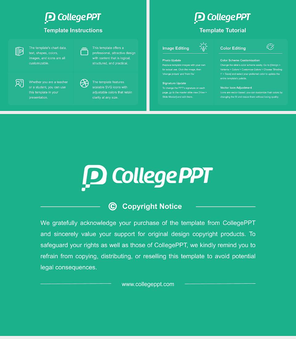 Yuhan College Course/Courseware Creation PPT Template4:3 ratio PPT effect preview image5