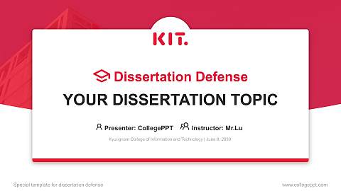 Kyungnam College of Information and Technology Graduation Thesis Defense PPT Template