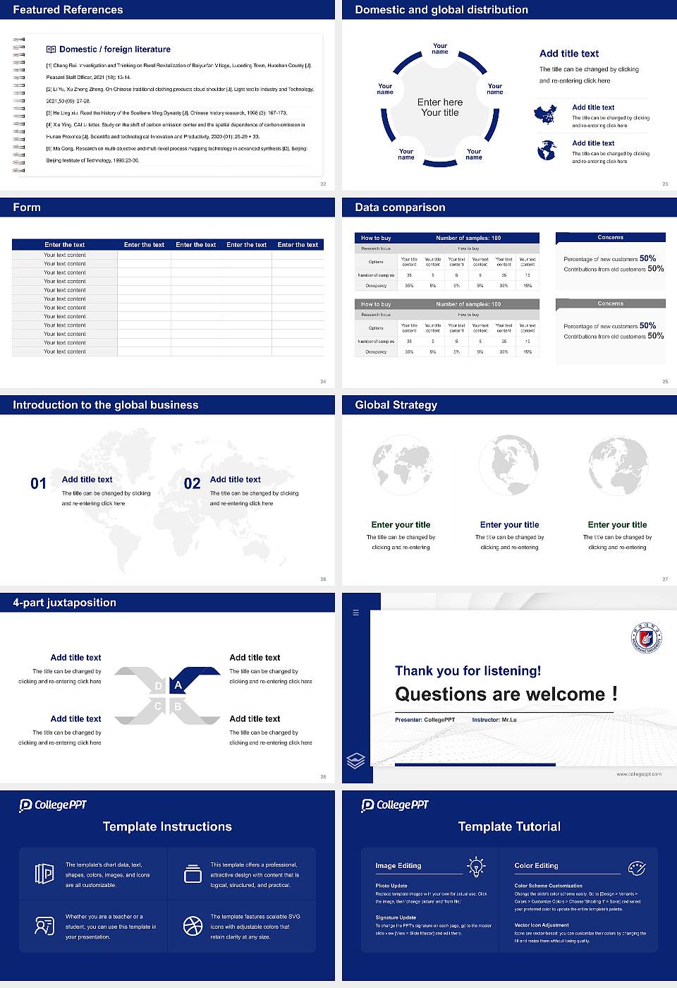 Wonkwang University Thesis Proposal/Graduation Defense PPT Template16:9 ratio PPT effect preview image4