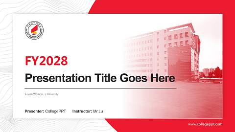 Suwon Women’s University Academic Presentation/Research Findings Report PPT Template