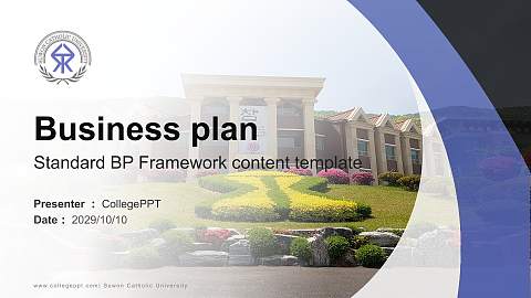 Suwon Catholic University Competition/Entrepreneurship Contest PPT Template