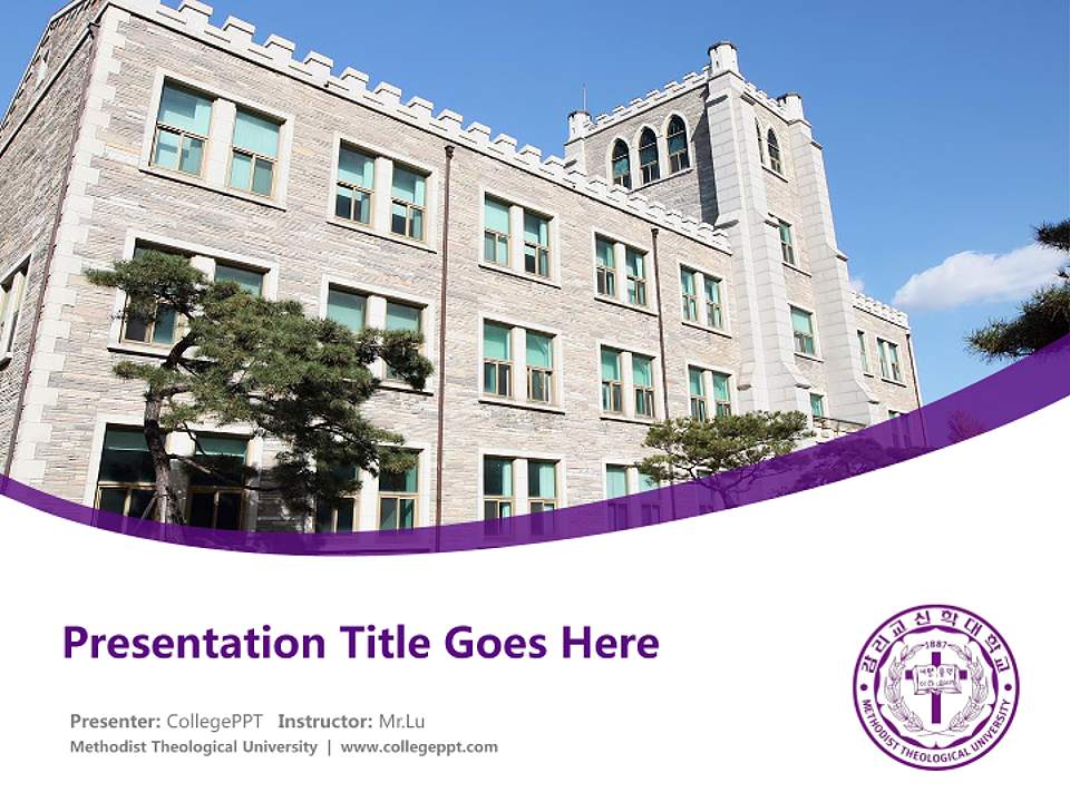 Methodist Theological University Course/Courseware Creation PPT Template4:3 ratio PPT effect preview image5