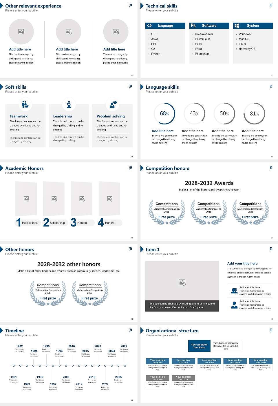 Dokkyo Medical University Resume PPT Template16:9 ratio PPT effect preview image3