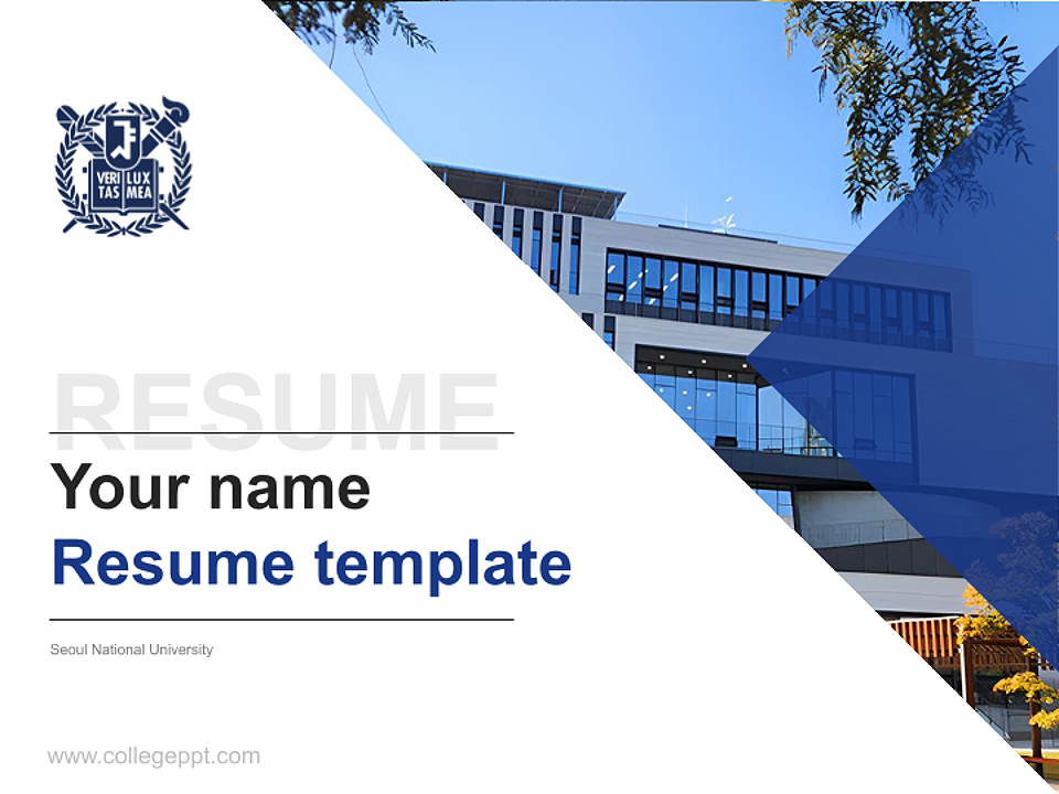 Seoul National University Resume PPT Template_Slide preview image1