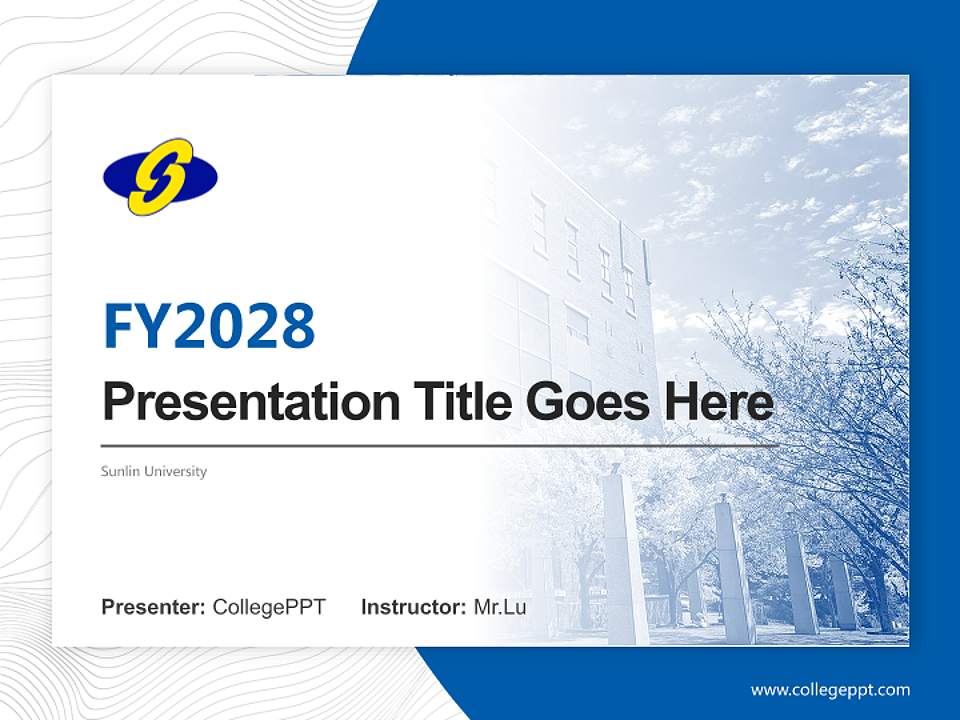 Sunlin University Academic Presentation/Research Findings Report PPT Template4:3 ratio PPT effect preview image5