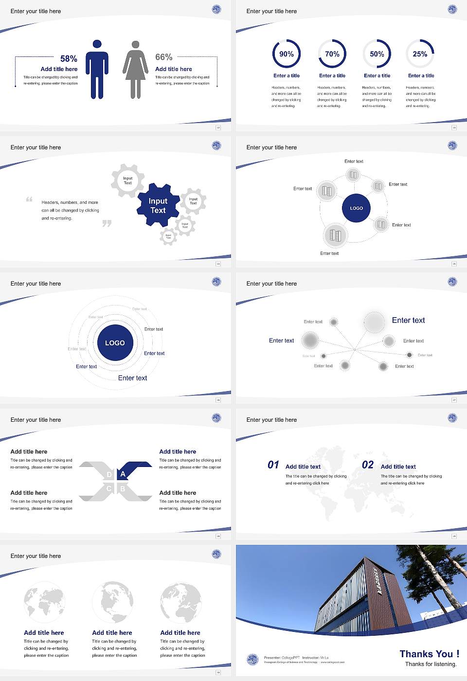 Yeungnam College of Science and Technology Course/Courseware Creation PPT Template16:9 ratio PPT effect preview image4