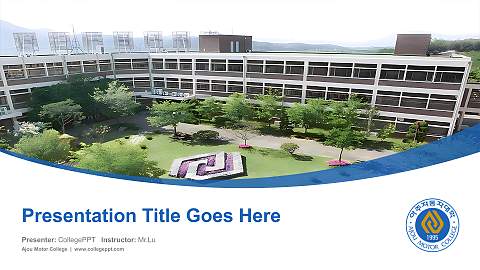 Ajou Motor College Course/Courseware Creation PPT Template