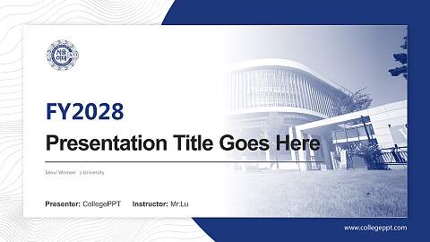 Seoul Women’s University Academic Presentation/Research Findings Report PPT Template
