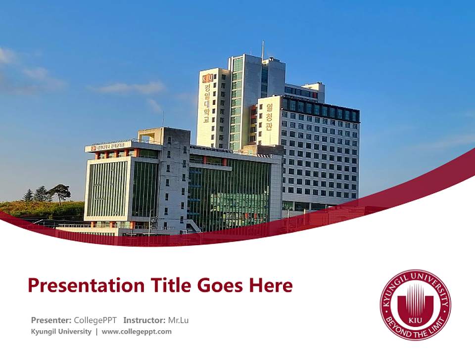 Kyungil University Course/Courseware Creation PPT Template4:3 ratio PPT effect preview image5