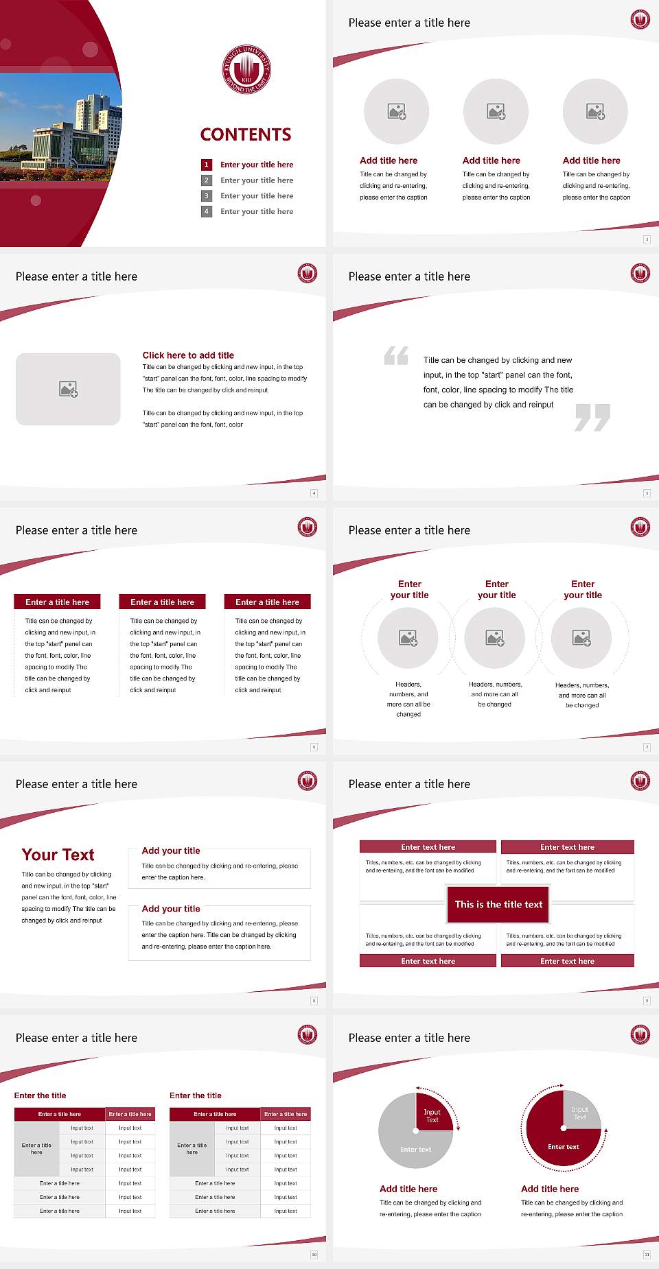 Kyungil University Course/Courseware Creation PPT Template4:3 ratio PPT effect preview image2