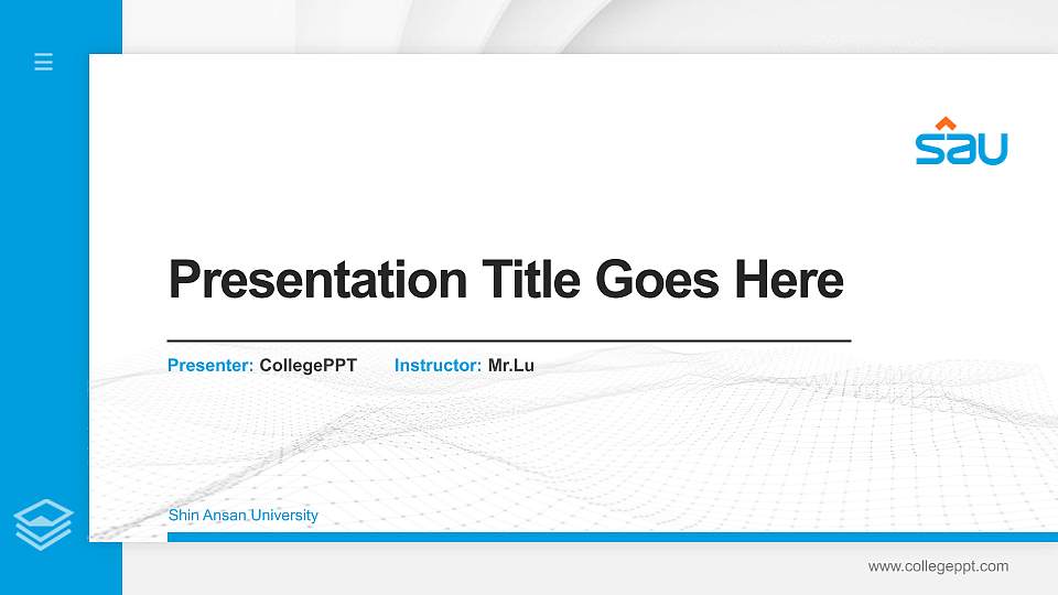 Shin Ansan University Thesis Proposal/Graduation Defense PPT Template16:9 ratio PPT effect preview image