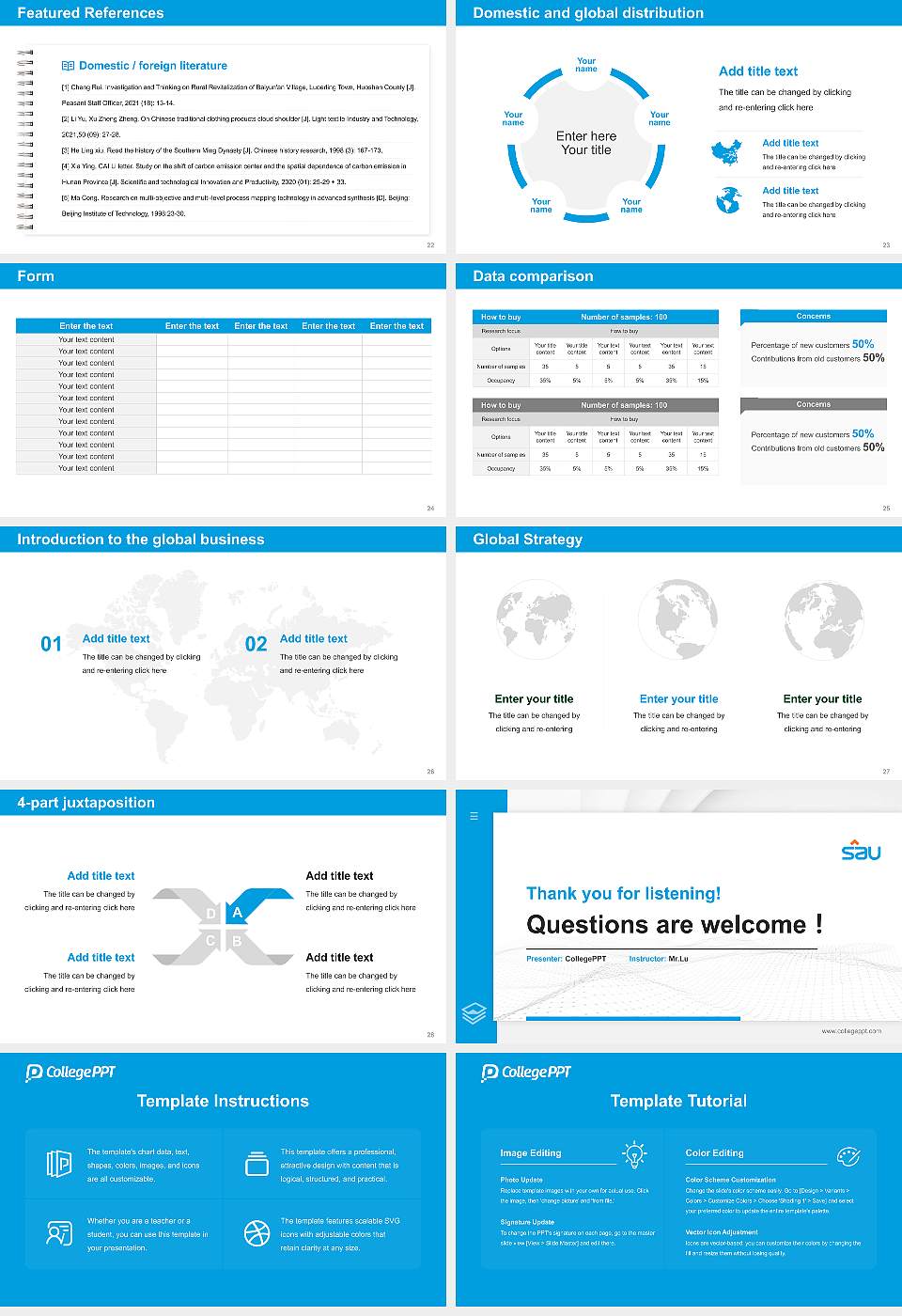 Shin Ansan University Thesis Proposal/Graduation Defense PPT Template16:9 ratio PPT effect preview image4