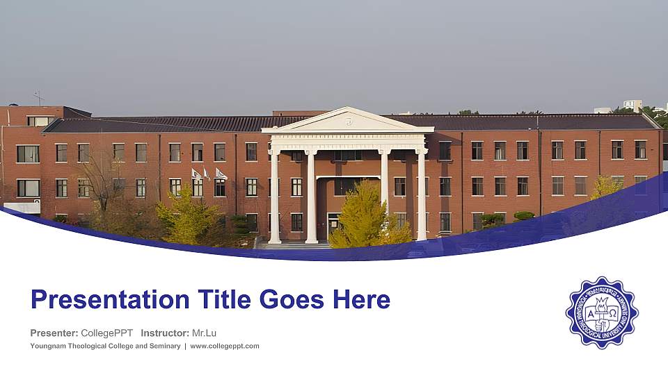 Youngnam Theological College and Seminary Course/Courseware Creation PPT Template16:9 ratio PPT effect preview image1