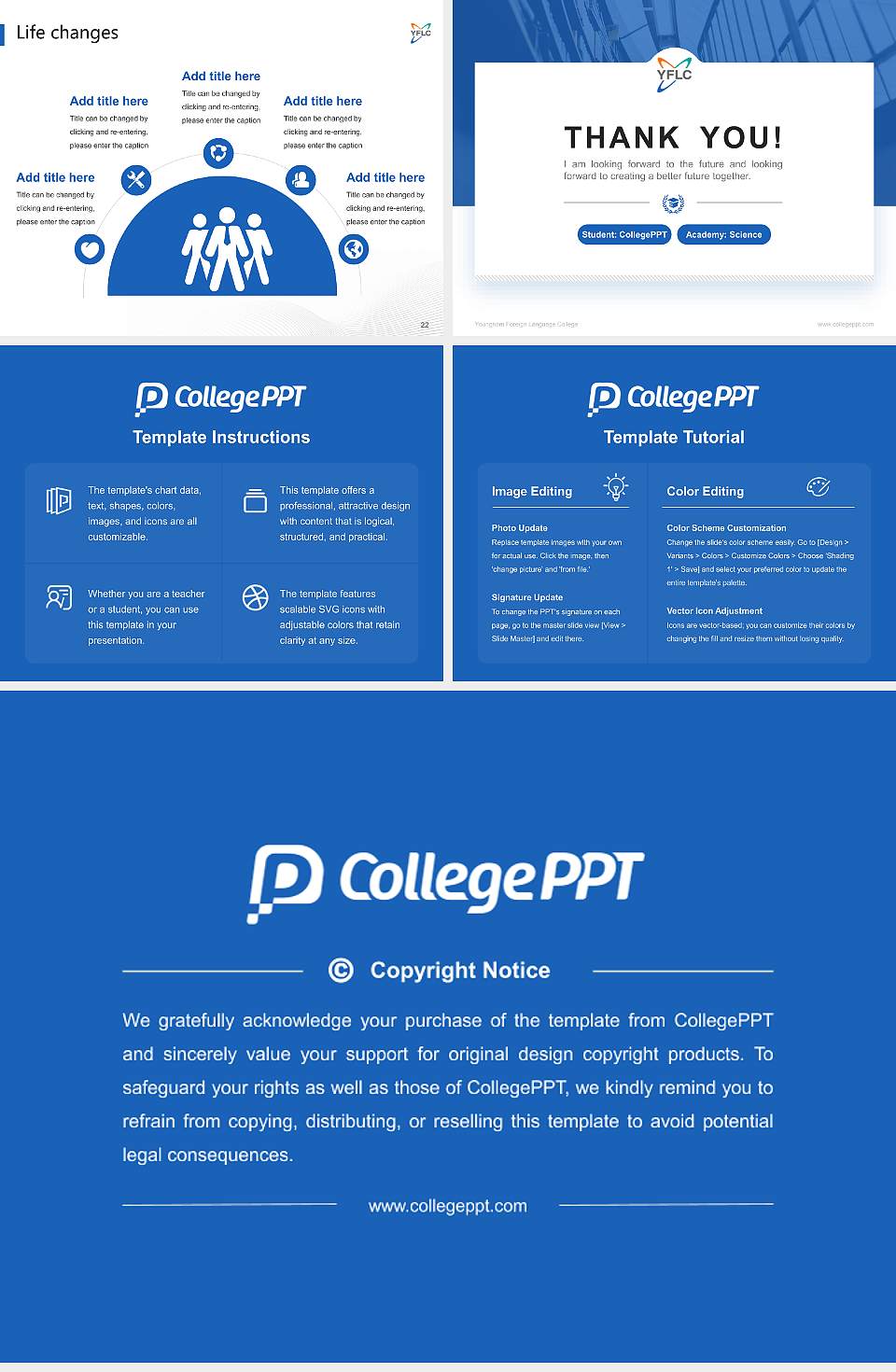 Youngnam Foreign Language College National Scholarship Defense PPT Template4:3 ratio PPT effect preview image4