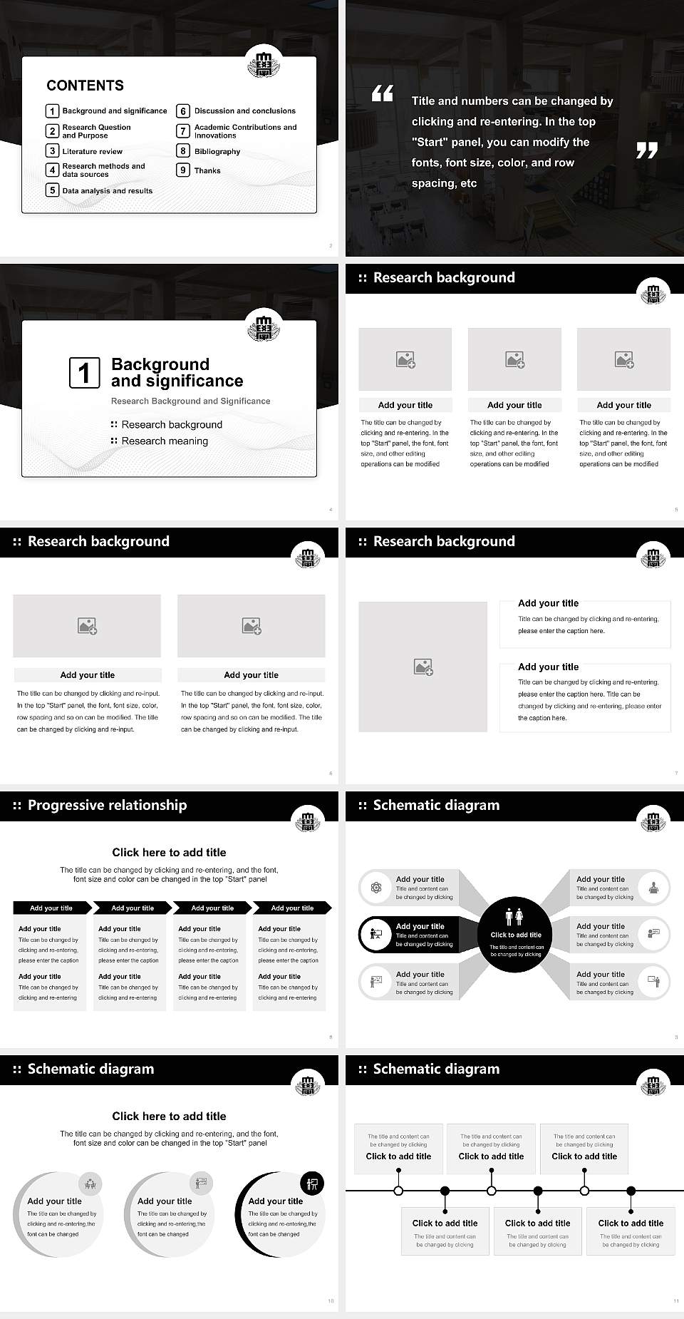 Ashikaga University Graduation Thesis Defense PPT Template4:3 ratio PPT effect preview image2