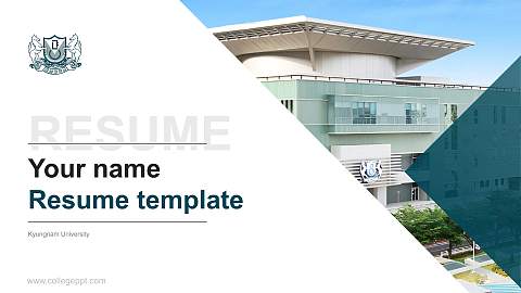 Kyungnam University Resume PPT Template
