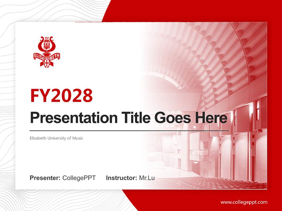 Elisabeth University of Music Academic Presentation/Research Findings Report PPT Template4:3 ratio PPT effect preview image5