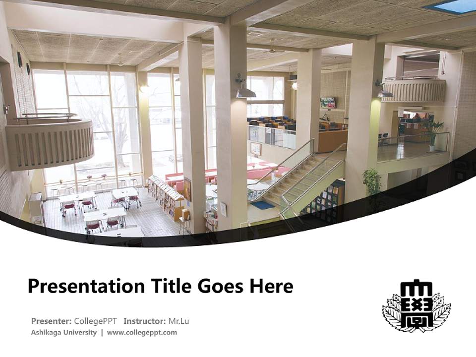 Ashikaga University Course/Courseware Creation PPT Template4:3 ratio PPT effect preview image5