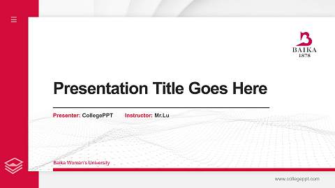 Baika Women’s University Thesis Proposal/Graduation Defense PPT Template