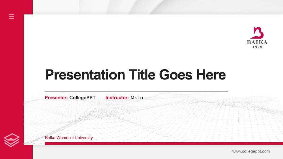 Baika Women’s University Thesis Proposal/Graduation Defense PPT Template16:9 ratio PPT effect preview image