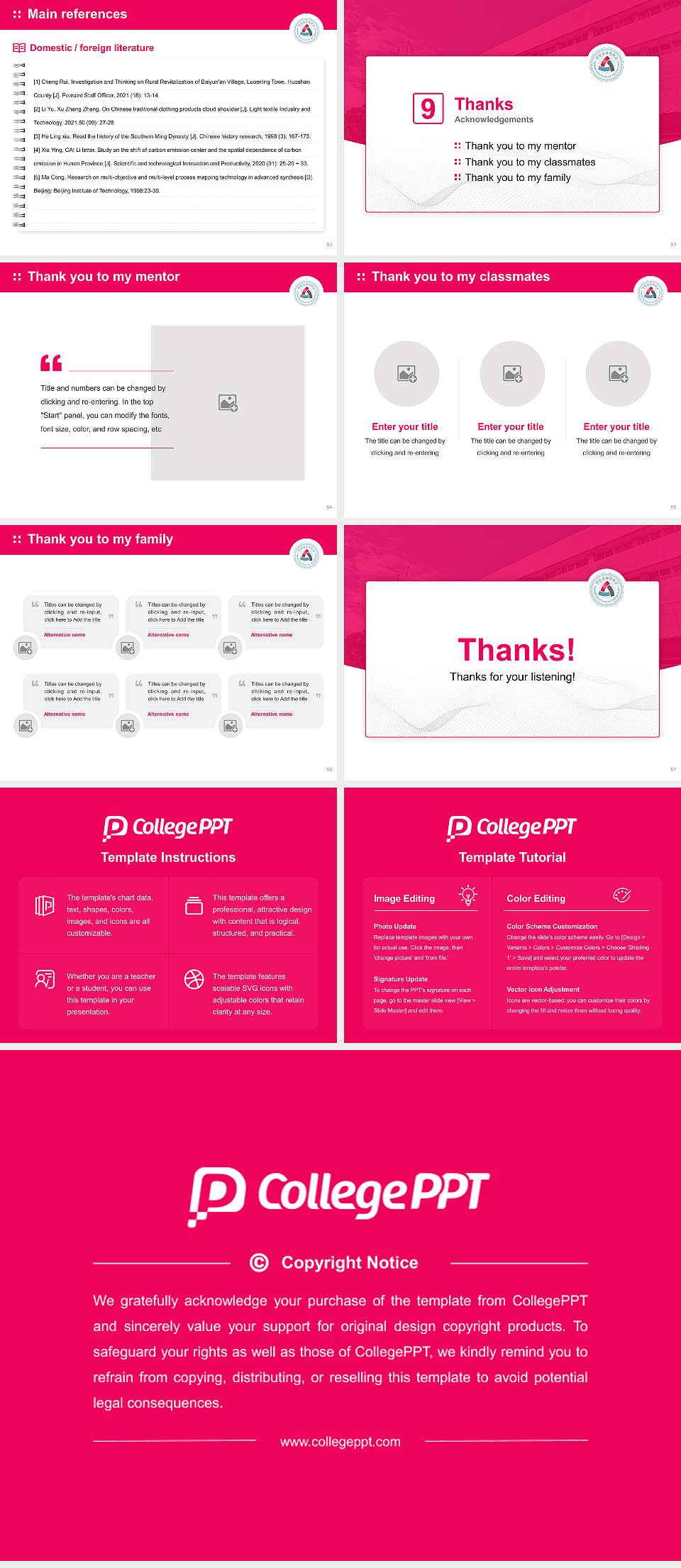 Yonam Institute of Digital Technology Graduation Thesis Defense PPT Template4:3 ratio PPT effect preview image7
