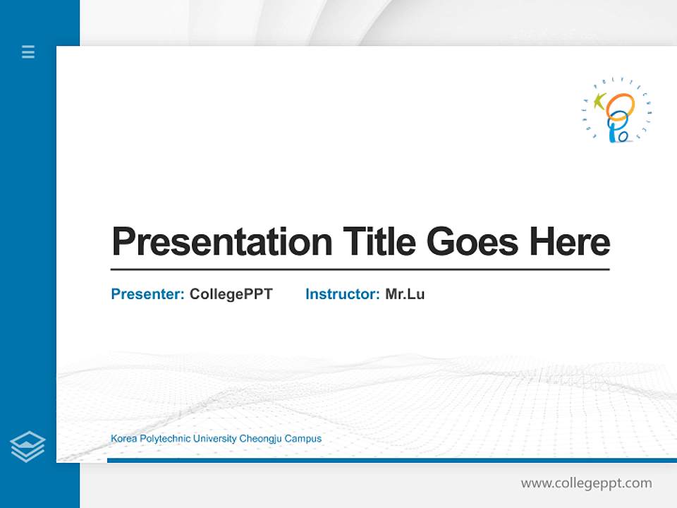 Korea Polytechnic University Cheongju Campus Thesis Proposal/Graduation Defense PPT Template4:3 ratio PPT effect preview image5