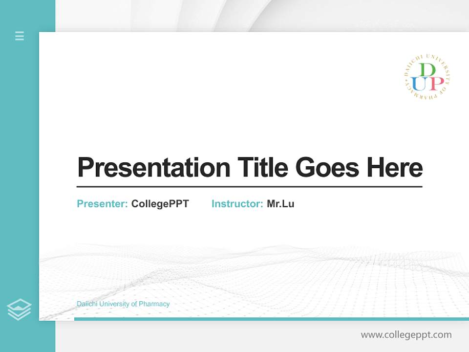 Daiichi University of Pharmacy Thesis Proposal/Graduation Defense PPT Template4:3 ratio PPT effect preview image5