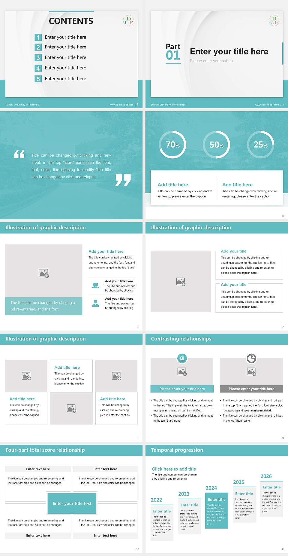 Daiichi University of Pharmacy Thesis Proposal/Graduation Defense PPT Template4:3 ratio PPT effect preview image2