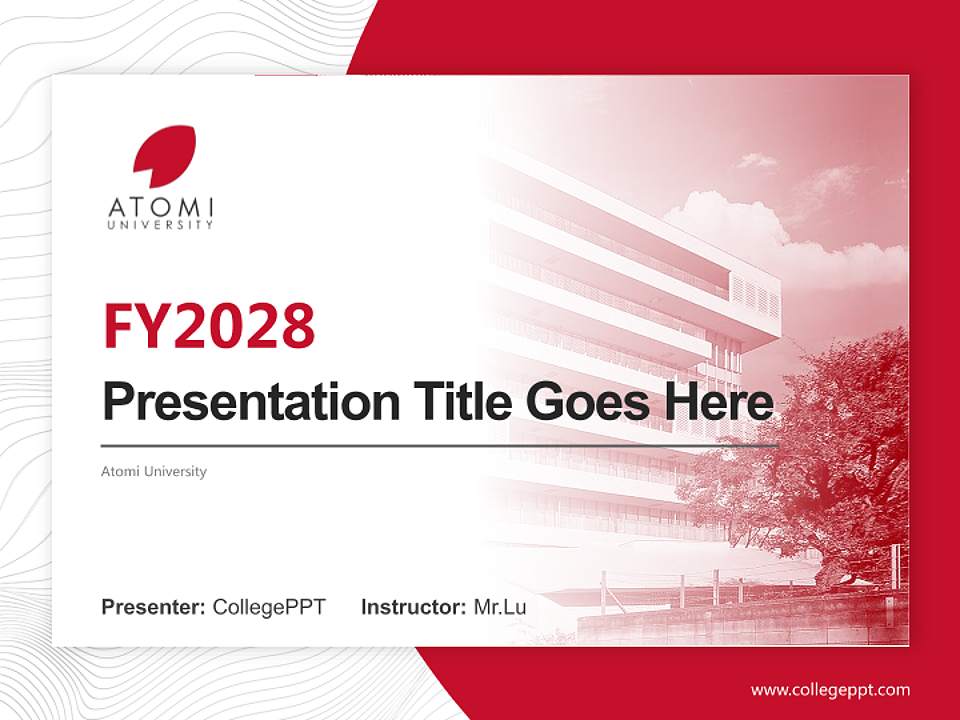 Atomi University Academic Presentation/Research Findings Report PPT Template4:3 ratio PPT effect preview image5