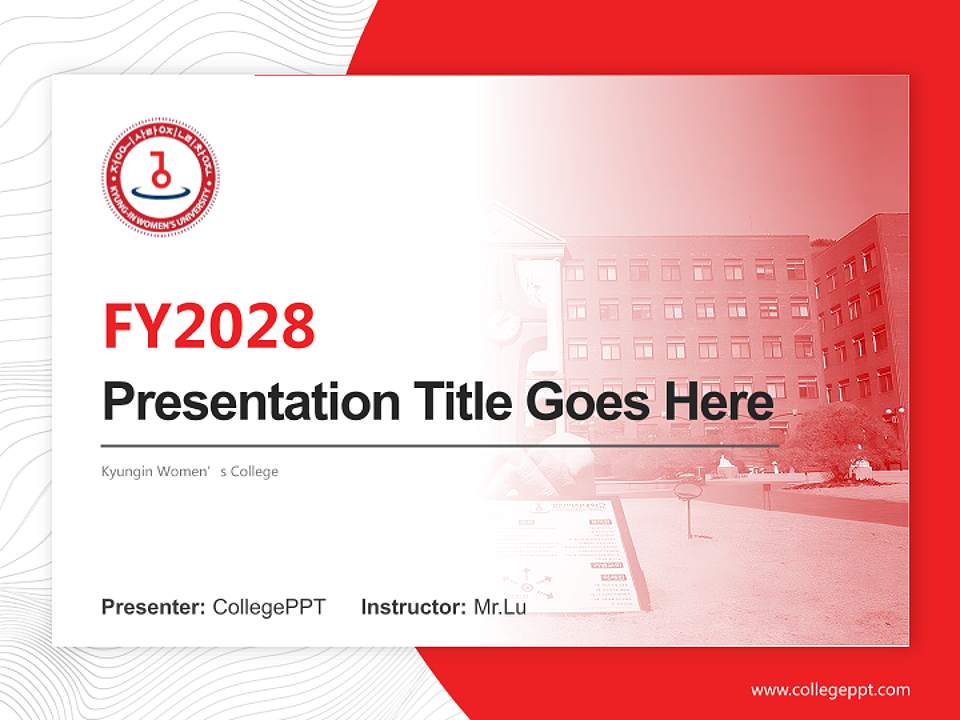 Kyungin Women’s College Academic Presentation/Research Findings Report PPT Template4:3 ratio PPT effect preview image5