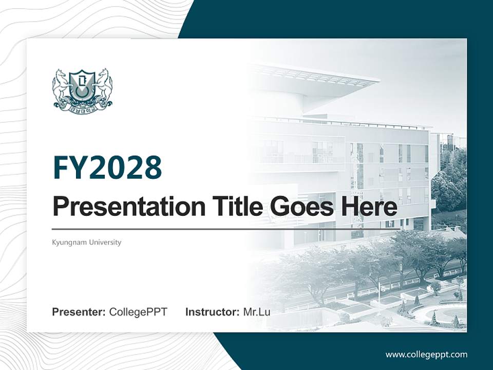 Kyungnam University Academic Presentation/Research Findings Report PPT Template4:3 ratio PPT effect preview image5