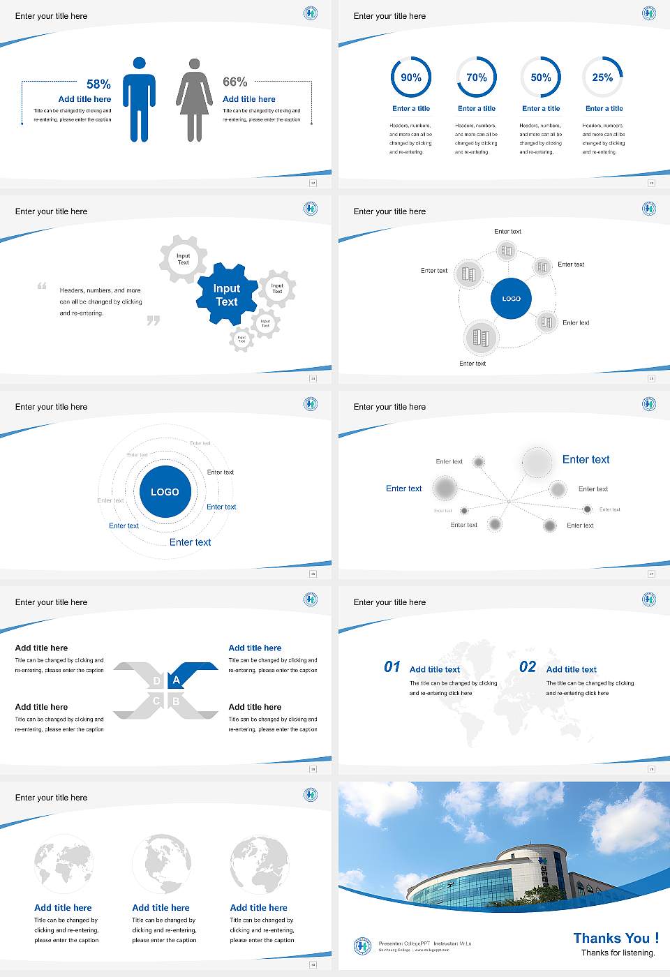 Shinheung College Course/Courseware Creation PPT Template16:9 ratio PPT effect preview image4