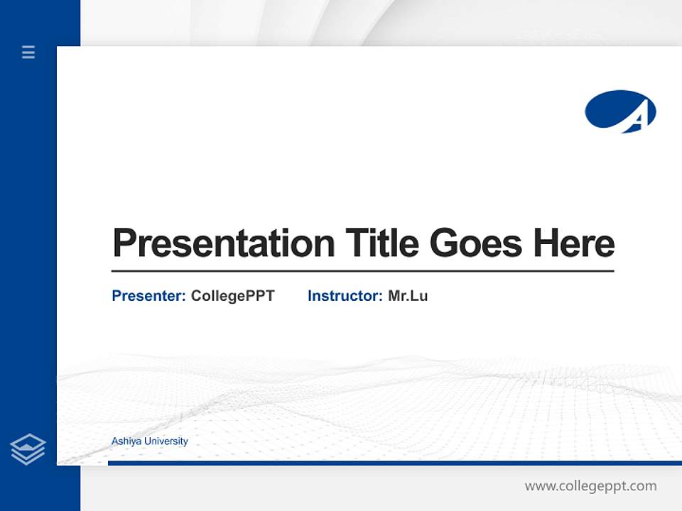 Ashiya University Thesis Proposal/Graduation Defense PPT Template4:3 ratio PPT effect preview image5