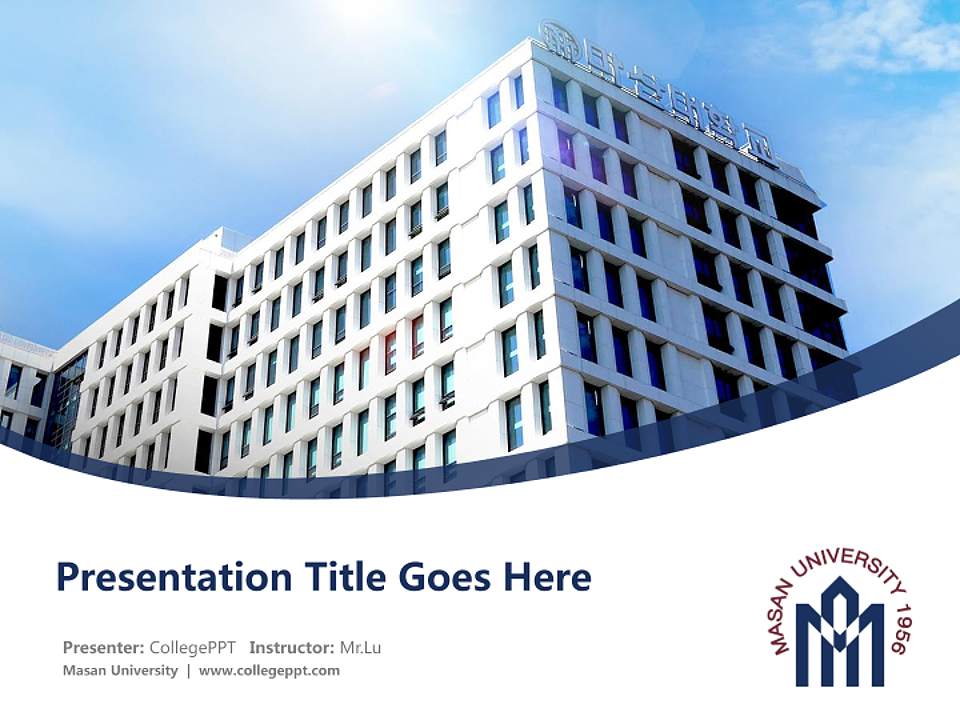 Masan University Course/Courseware Creation PPT Template4:3 ratio PPT effect preview image5
