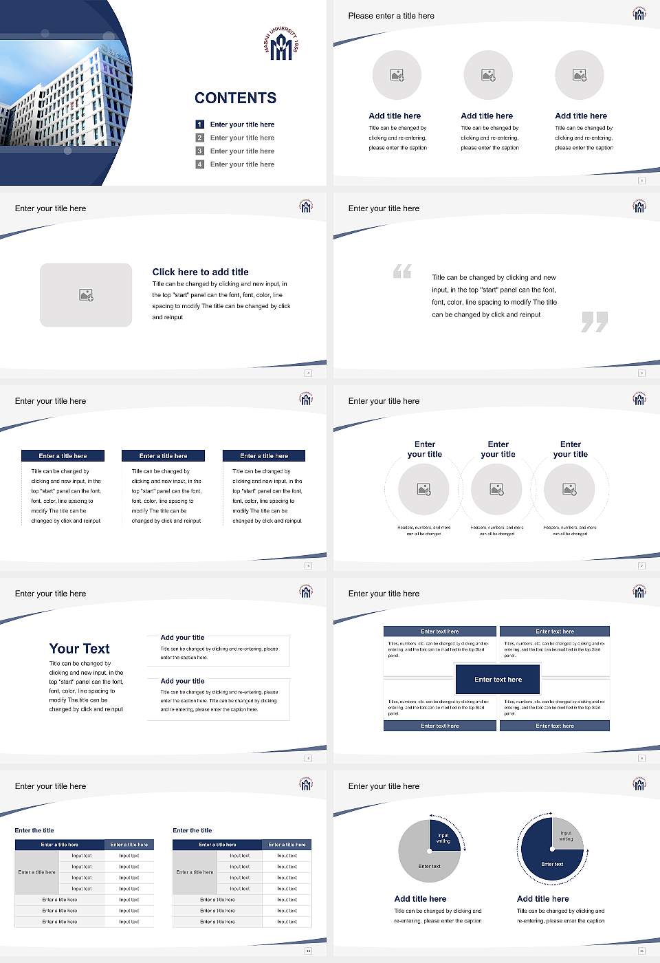 Masan University Course/Courseware Creation PPT Template16:9 ratio PPT effect preview image2
