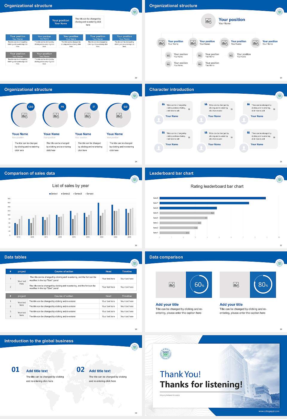 Miryang National University Academic Presentation/Research Findings Report PPT Template16:9 ratio PPT effect preview image4