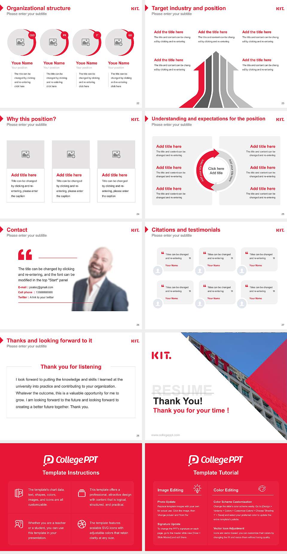 Kyungnam College of Information and Technology Resume PPT Template4:3 ratio PPT effect preview image4
