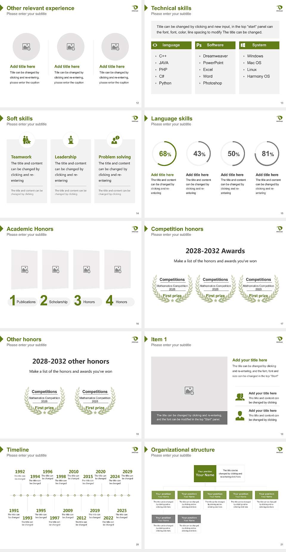 Daito Bunka University Resume PPT Template4:3 ratio PPT effect preview image3
