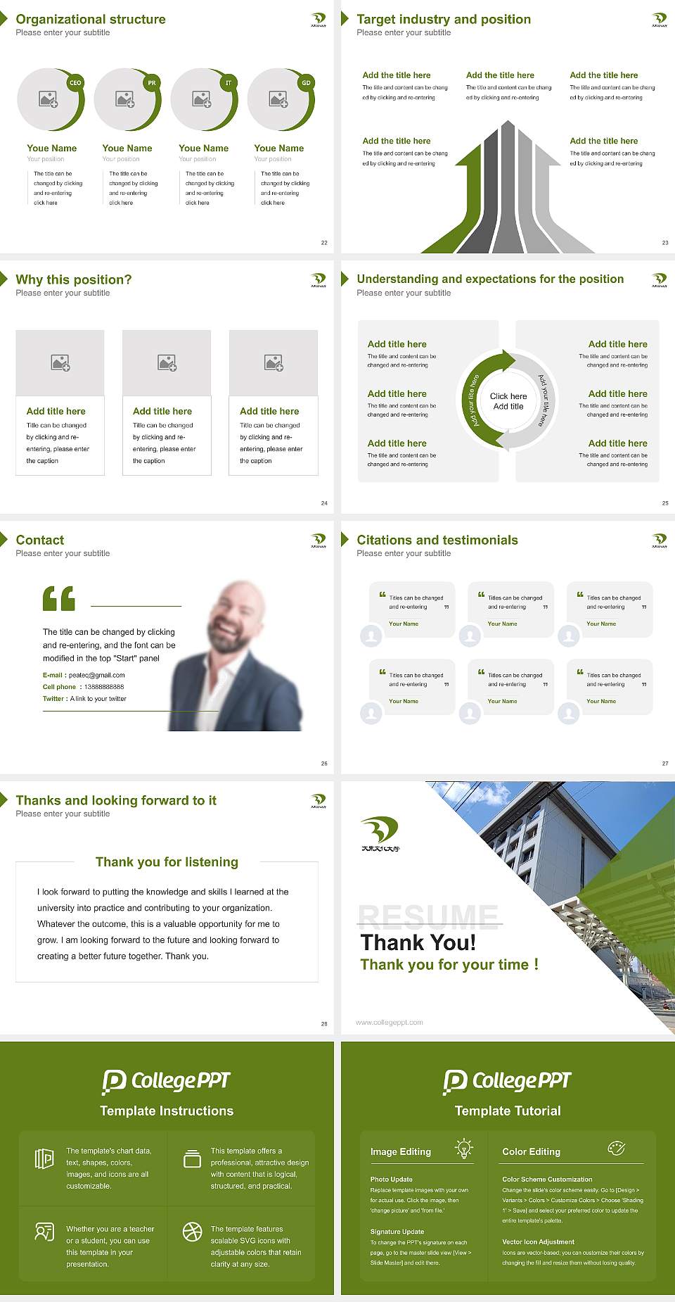 Daito Bunka University Resume PPT Template4:3 ratio PPT effect preview image4