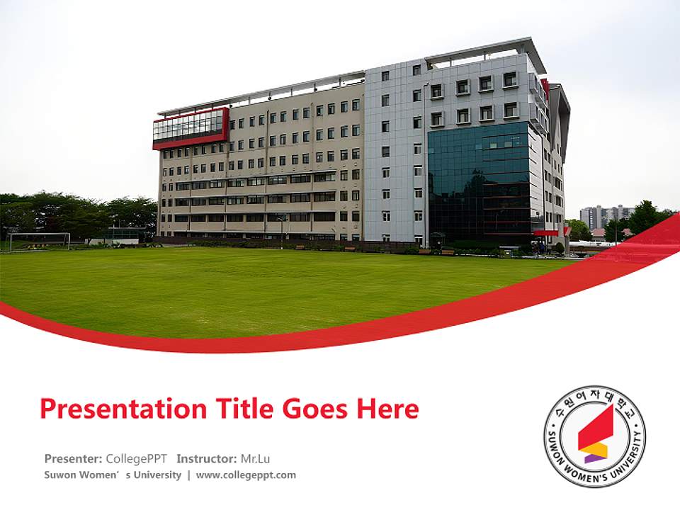 Suwon Women’s University Course/Courseware Creation PPT Template4:3 ratio PPT effect preview image5