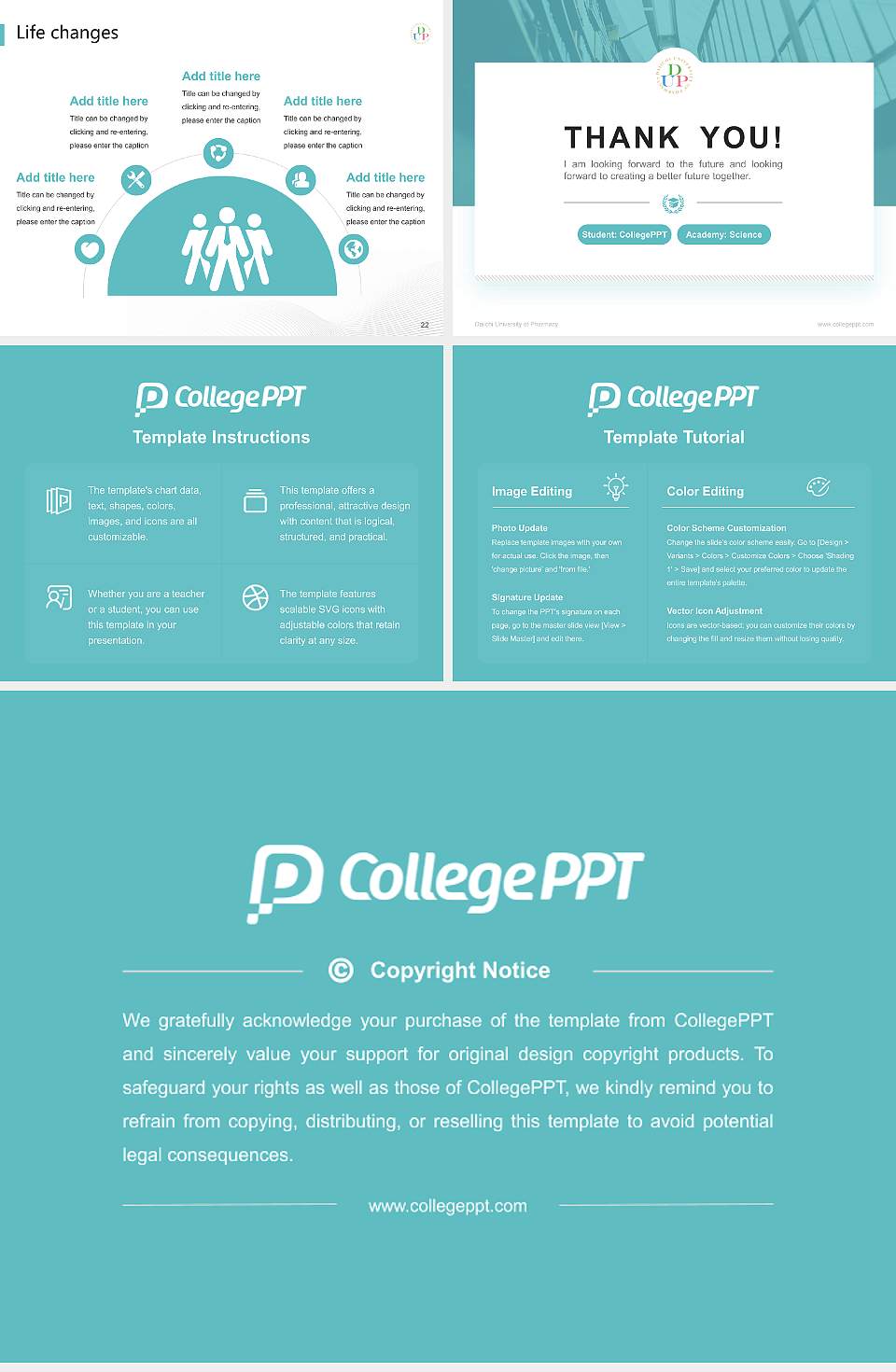 Daiichi University of Pharmacy National Scholarship Defense PPT Template4:3 ratio PPT effect preview image4