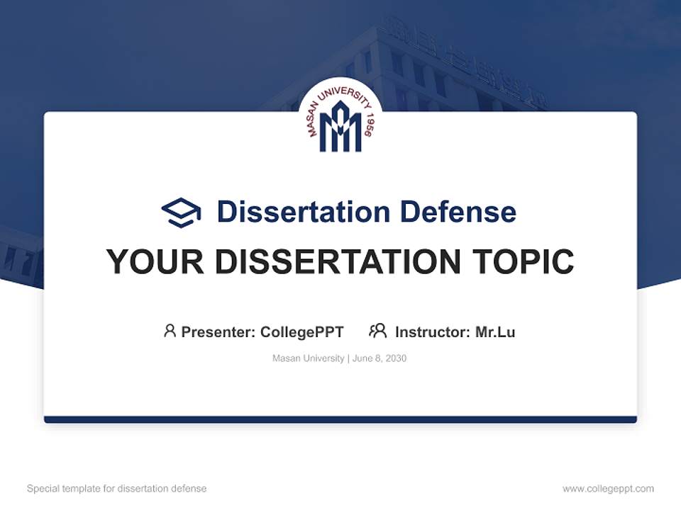 Masan University Graduation Thesis Defense PPT Template4:3 ratio PPT effect preview image7