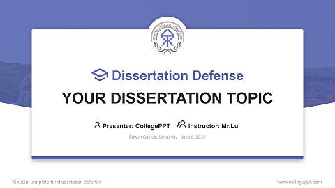 Suwon Catholic University Graduation Thesis Defense PPT Template