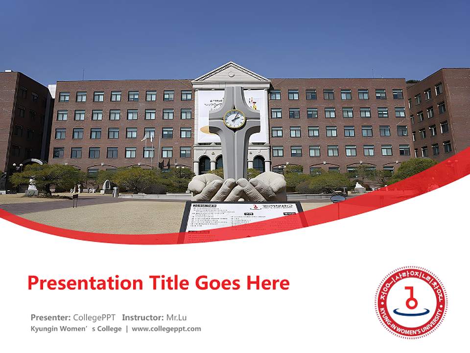 Kyungin Women’s College Course/Courseware Creation PPT Template4:3 ratio PPT effect preview image5