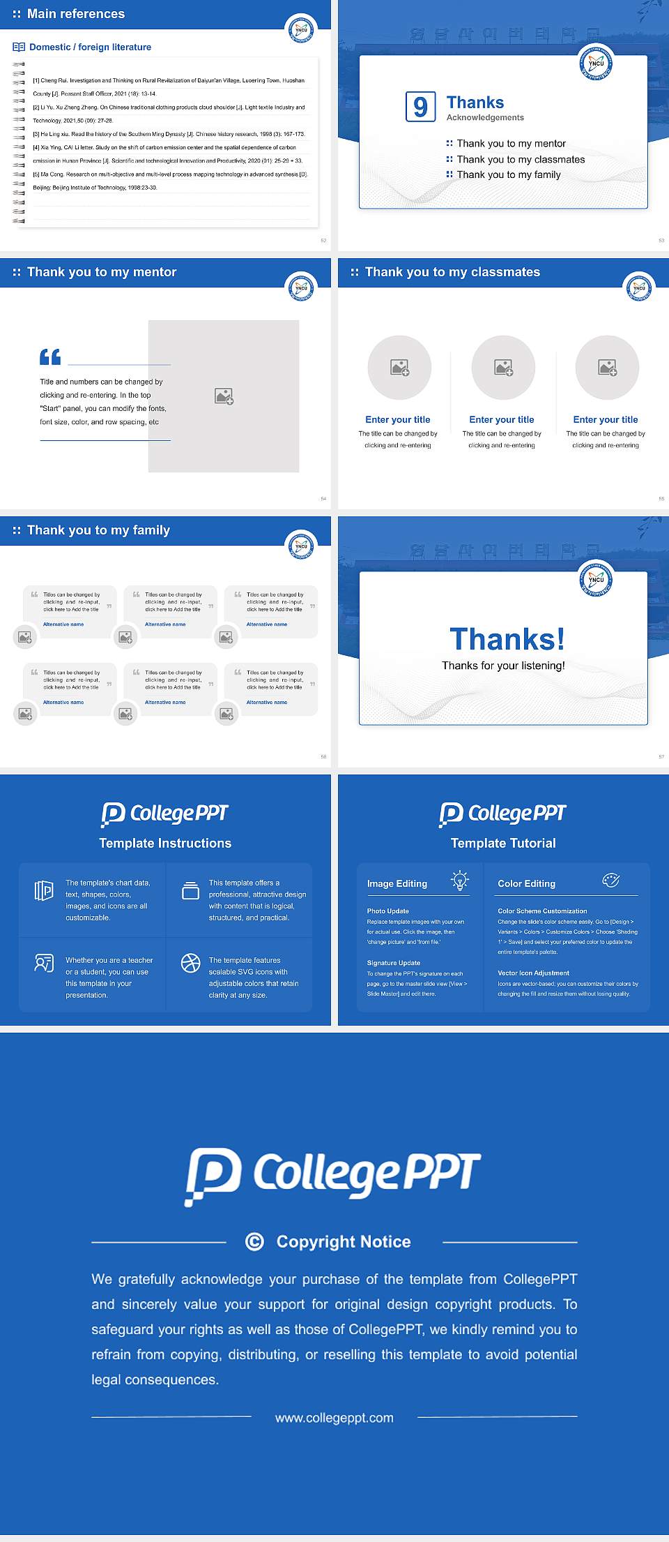 Youngnam Cyber University Graduation Thesis Defense PPT Template4:3 ratio PPT effect preview image7