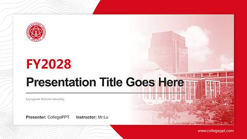 Kyungpook National University Academic Presentation/Research Findings Report PPT Template