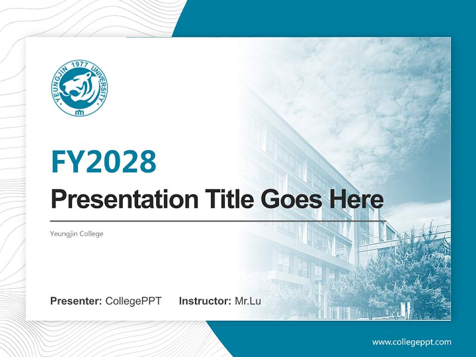 Yeungjin College Academic Presentation/Research Findings Report PPT Template4:3 ratio PPT effect preview image5